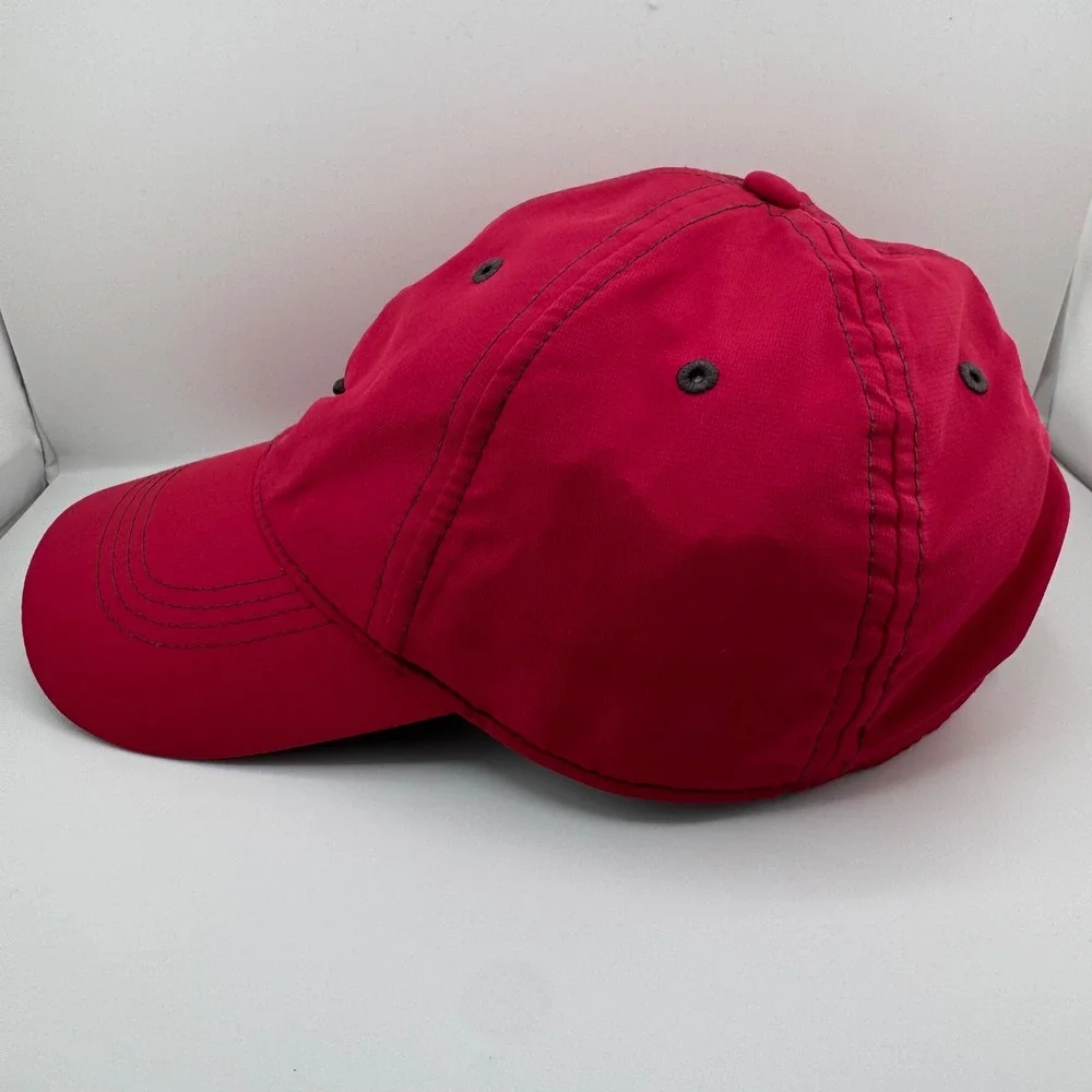 Nike Golf Hat Unisex One Size Red Excellent Adjustable Swoosh Ripstop Cap